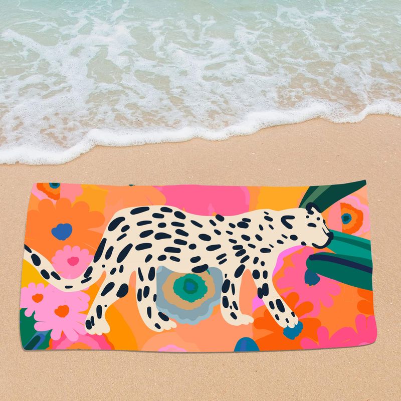 Custom Printed UV Protection Beach Towel - Double-Sided Flannel & Quick Dry For Swimming, Surfing & Outdoor_voghion.com