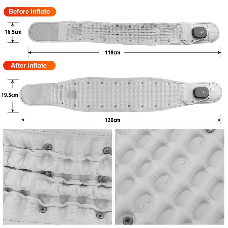 Iatable Red Light Aquecimento Vibração Massagem Airbag Costas Cintura Suporte Cinto Abdômen Ferramentas de Alívio Da Dor_voghion.com