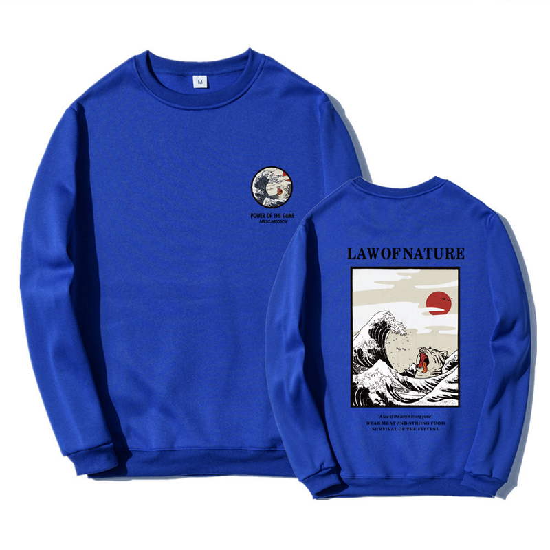 Trendy brand funny cat wave autumn and winter men and women leisure fleece sweater pullover Hoodie sweater men_voghion.com