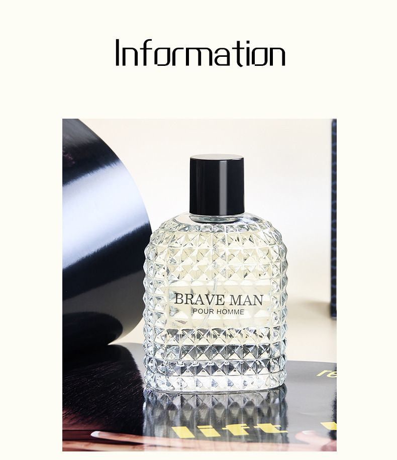 Brave Man Parfém 100ml Scents Collection Pour Homme Braveman Parfémovaný olej pro muže Dlouhotrvající tělový sprej Barevná třpytivá vůně_voghion.com
