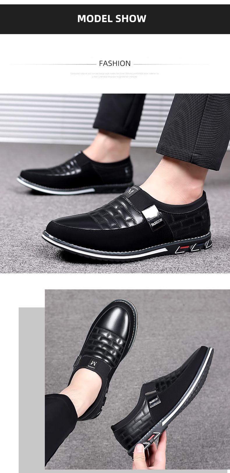 Mildon 9903 - Funda para zapatos de cuero informales de gran tamaño para uso transfronterizo, empaquetado en bolsa OPP para las cuatro estaciones sin caja para zapatos_voghion.com