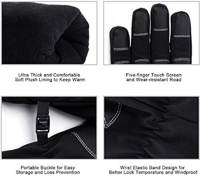 100 % wasserdichte Winterhandschuhe -30 °F, warm, winddicht, Touchscreen-Handschuhe für alle Finger, für Herren, Skifahren und Arbeiten im Freien_voghion.com