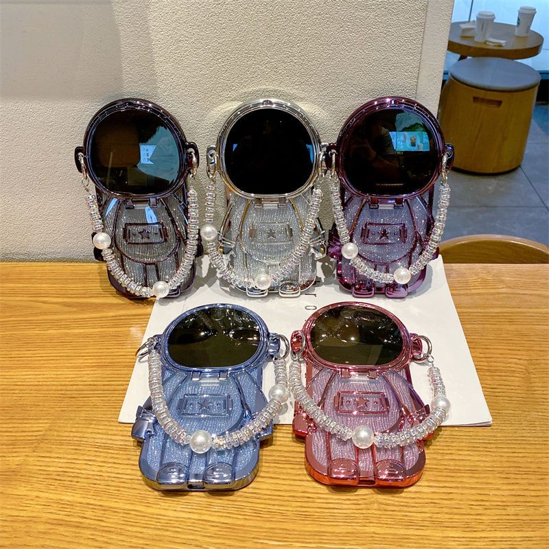 Coque miroir 3D pour iPhone 16 Max, 15, 14 Pro, avec dragonne, compatible avec les modèles 13 et 14 Pro Max._voghion.com