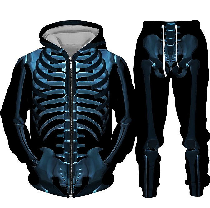 Set di felpe con cappuccio hip-hop con teschio in costume di Halloween per cardigan stampato in 3D per uomo/donna 2_voghion.com