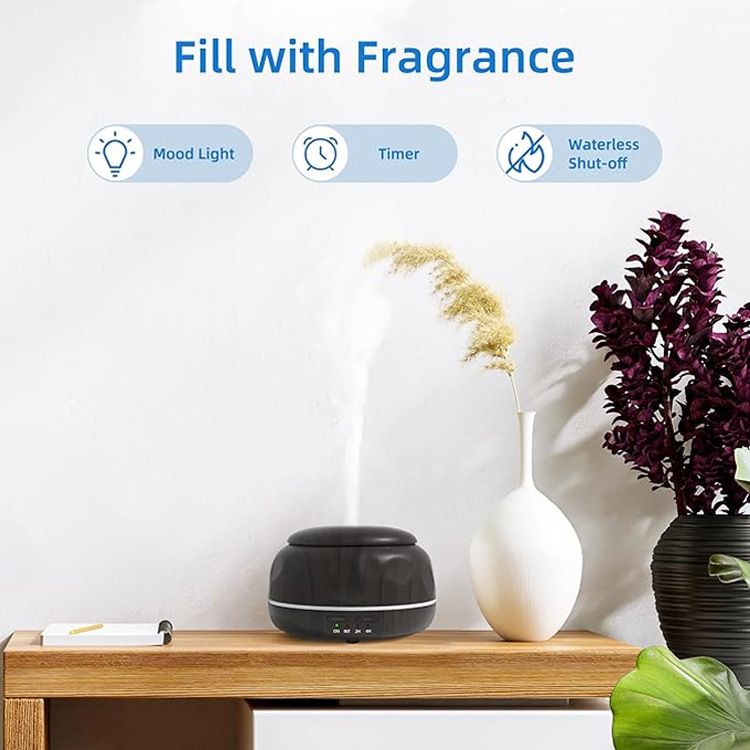Aroma-Diffusor, neuer Diffusor für ätherische Öle, USB-Lade-Aromatherapie-Maschine, 300 ml, tragbarer kleiner Luftbefeuchter, Holzmaserung-Aromatherapie-Maschine_voghion.com