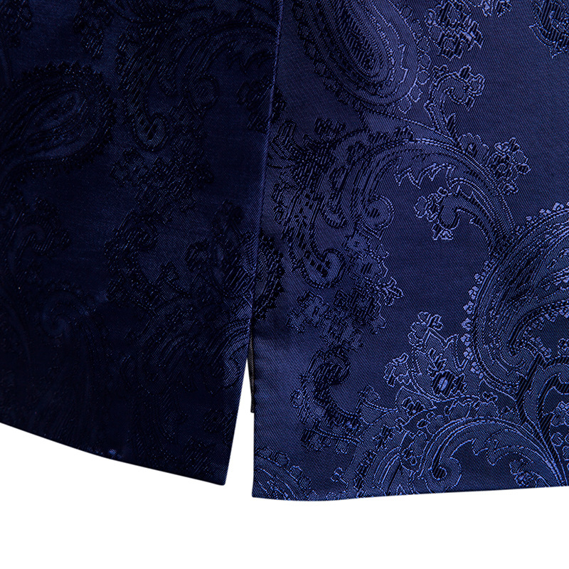 Anzug Court Style Dunkles Muster Design Mode Single Button Slim Fit Herren Blazer_voghion.com