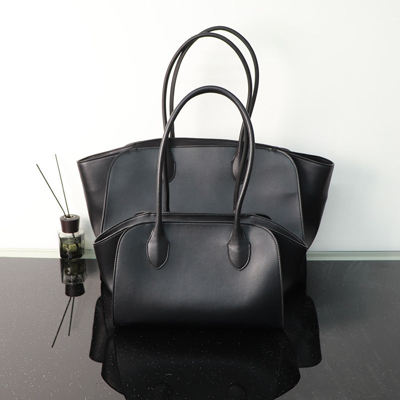 2025 Nieuwe Niche Marlo17 Shopping Row Minimalistische Stijl Grote Capaciteit Tote Echte Leren Handtas Schoudertas_voghion.com