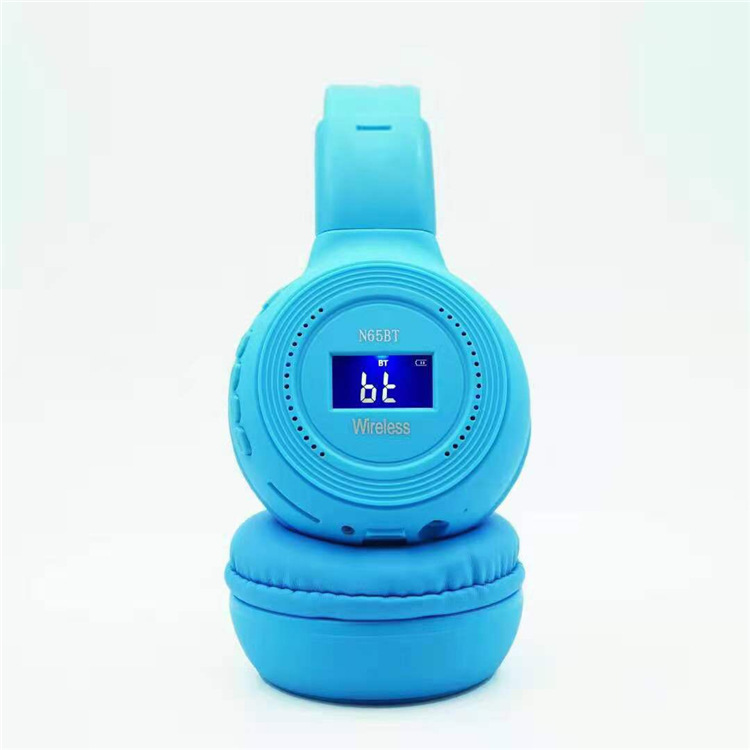 Oniwwertraff Qualitéit Kappgedroe Kaart FM Lauschteren Sport Kabellos Bluetooth Kopfhörer N65BT_voghion.com