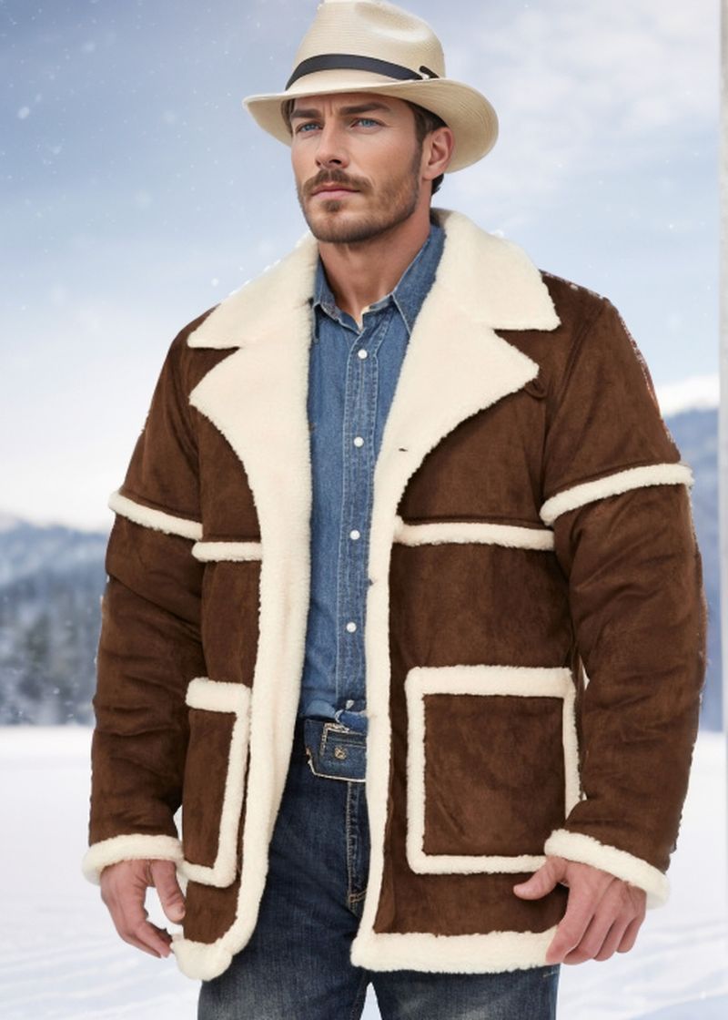 2024 Heren Fluwelen Jas Verdikt Herfst/Winter Kleur Geblokt Britse Stijl Pakkraag Windjack_voghion.com