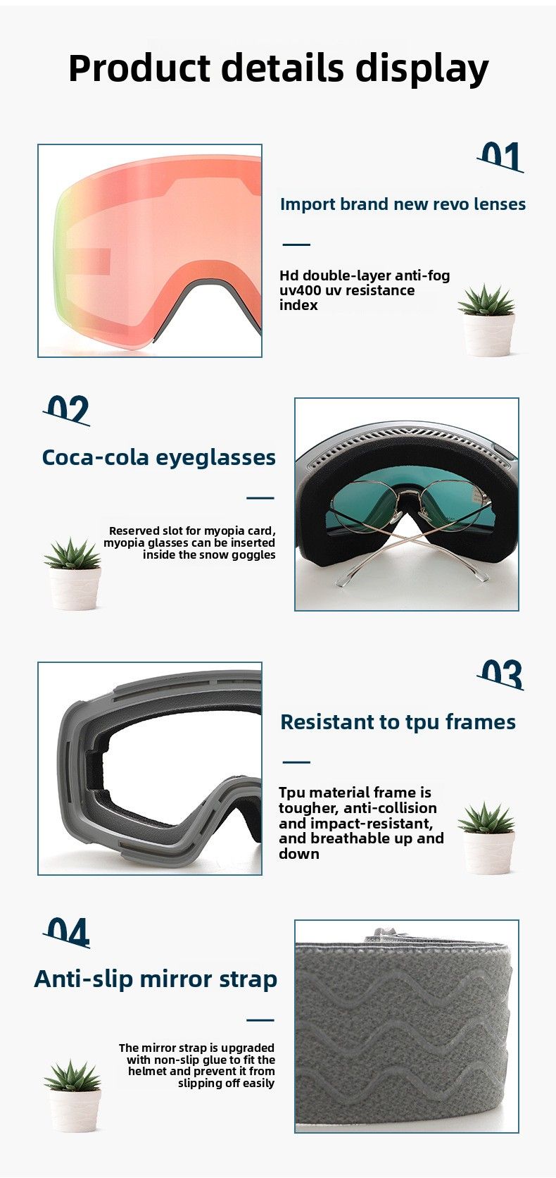 2025 Upgraded Anti-Slip Lens Change Double Layer Anti-Fog Ski Helmet Mountaineering Snow Goggles_voghion.com