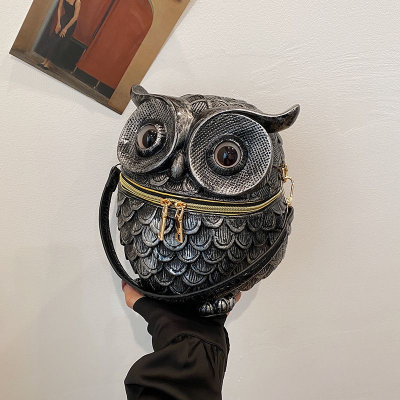 Textured Niche Crossbody For Women, Ins Style, Unique Handbag, Shoulder Bag, Owl-Shaped Embossed Box Bag_voghion.com