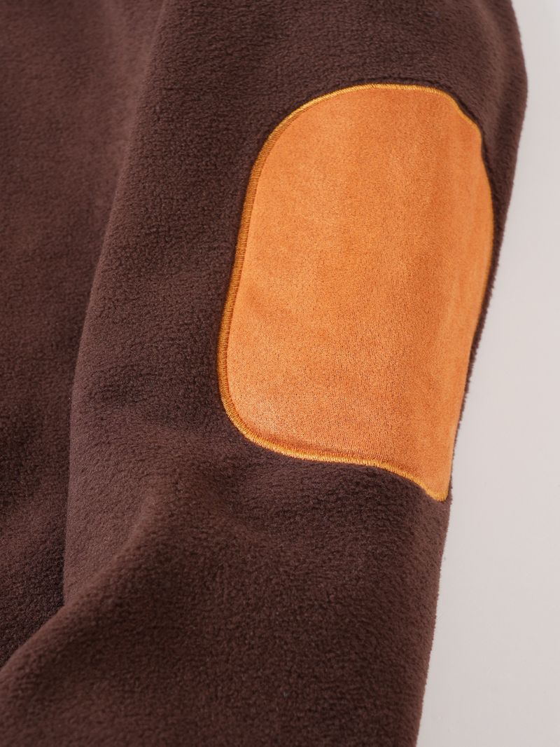 Abbigliamento da uomo Felpa color-block con colletto alto da uomo – Pullover slim fit con pannelli a contrasto per uno stile minimalista moderno_voghion.com