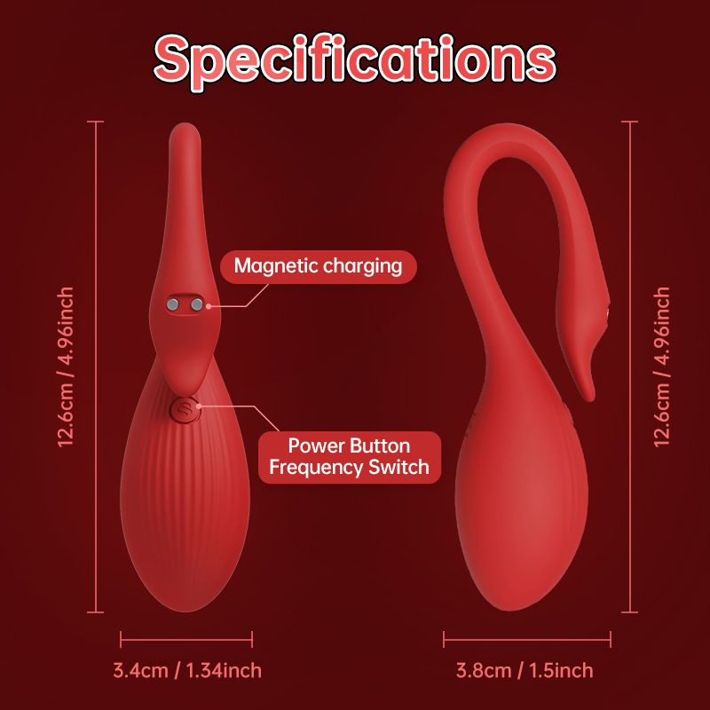 Oeuf vibrant rechargeable Little Swan APP pour femmes, application sexuelle, œuf vibrant télécommandé_voghion.com