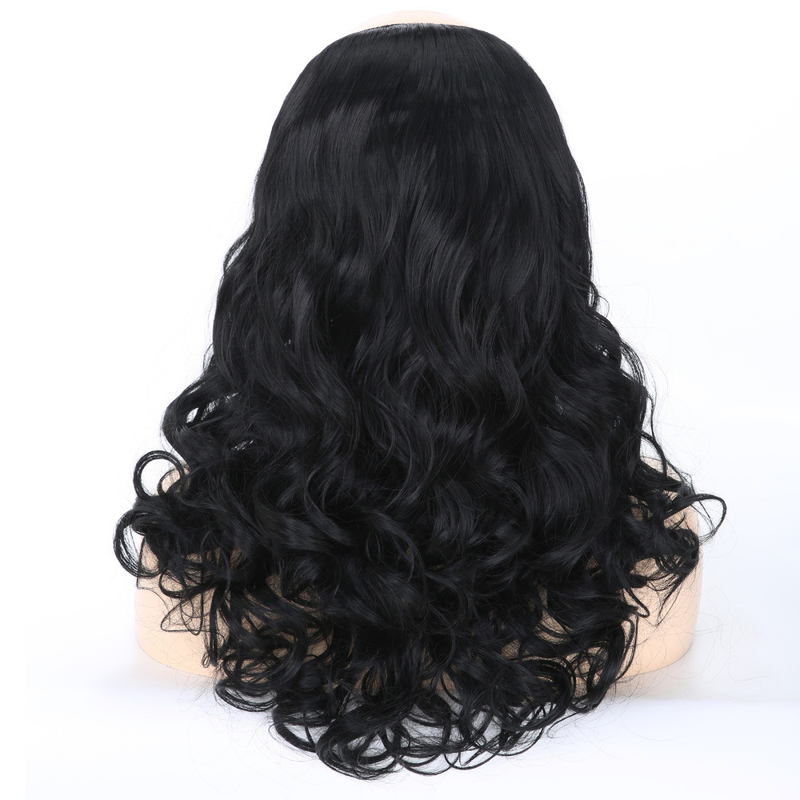 Synthetic hair U-shaped half head wig for women's medium large wave pear curl with natural fluffy long curly hair_voghion.com