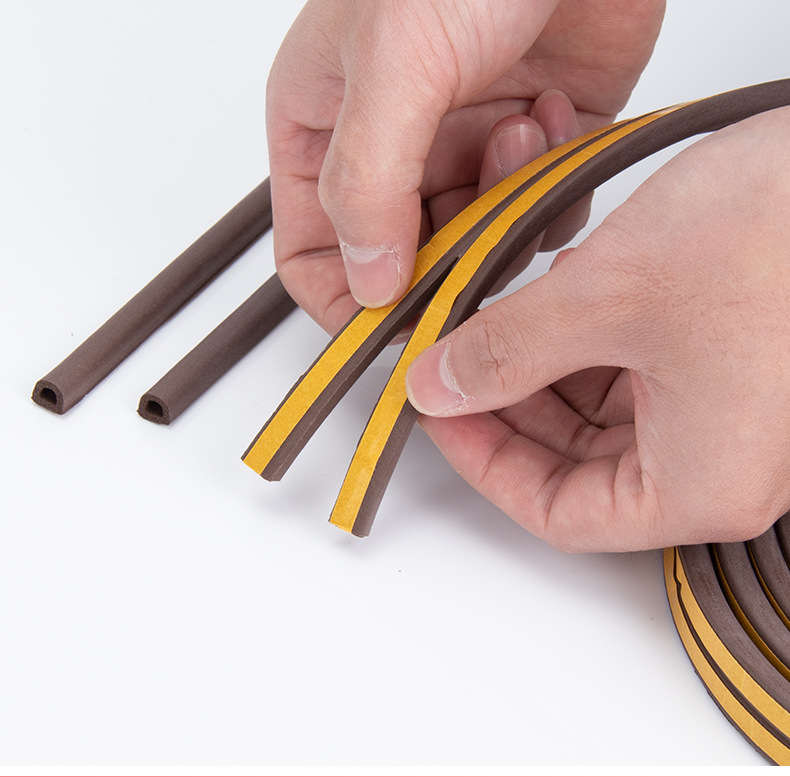 10m DIEP Type Door Weather Strip Self Adhesive Rubber Seal Foam Tape Glass Window Dustproof Soundproof Insulation Sealing Strip_voghion.com