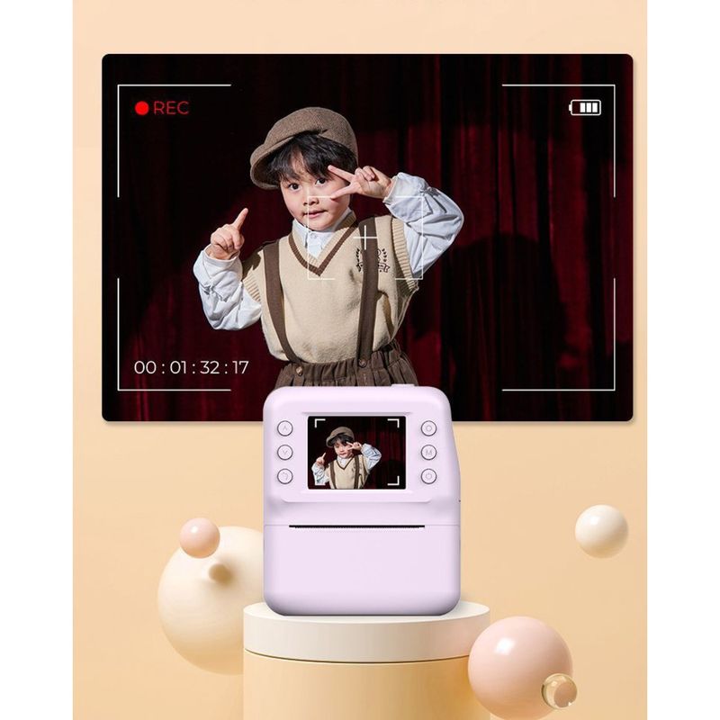 Sofortbild-Digitalkamera für Kinder – Tragbare Mini-Spielzeugkamera mit Farbdruck, perfektes Geschenk für Jungen und Mädchen (Kindertag/Geburtstag)_voghion.com