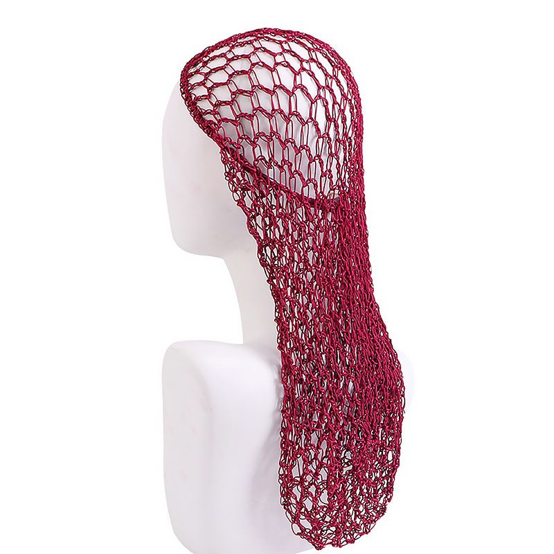 Men's Hats Hand Crocheted Mesh Sleeping Cap Drooping Hair Net Hair Care Extended Net Bag Thick Line Crocheted Full Head Large Size_voghion.com
