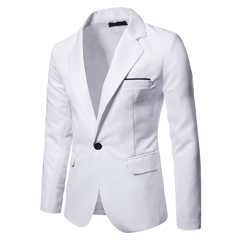Completo da uomo alla moda casual tinta unita con spacchi laterali giacca da abito piccolo_voghion.com
