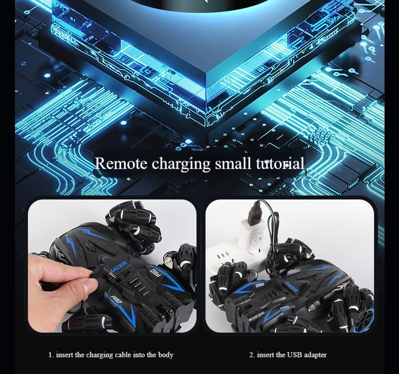 Stunt Double sided Drift Remote Control Car Gesture Sensing Off road Climbing Charging 4WD Children's Toy Boy Gift_voghion.com