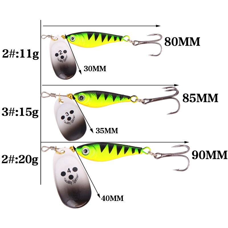Esca per esche in piastra di ferro, esca a forma di pesce, paillettes rotanti, paillettes composite larghe, simulazione di esche, attrezzatura da pesca_voghion.com