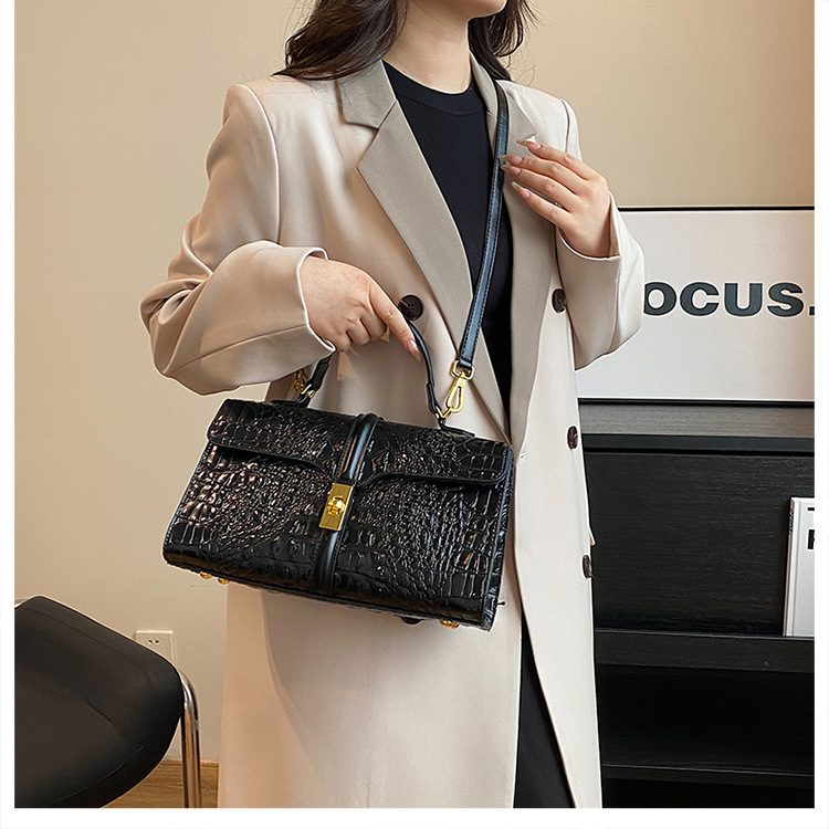 Borse Borse da donna Nuovo modello coccodrillo Borsa di grande capacità Borsa a tracolla versatile alla moda Borsa a tracolla per mamma da donna_voghion.com