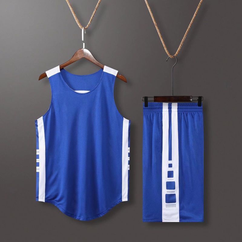 Double sided basketball suit, men's game sports team adult training uniform, printed vest, double-sided jersey_voghion.com