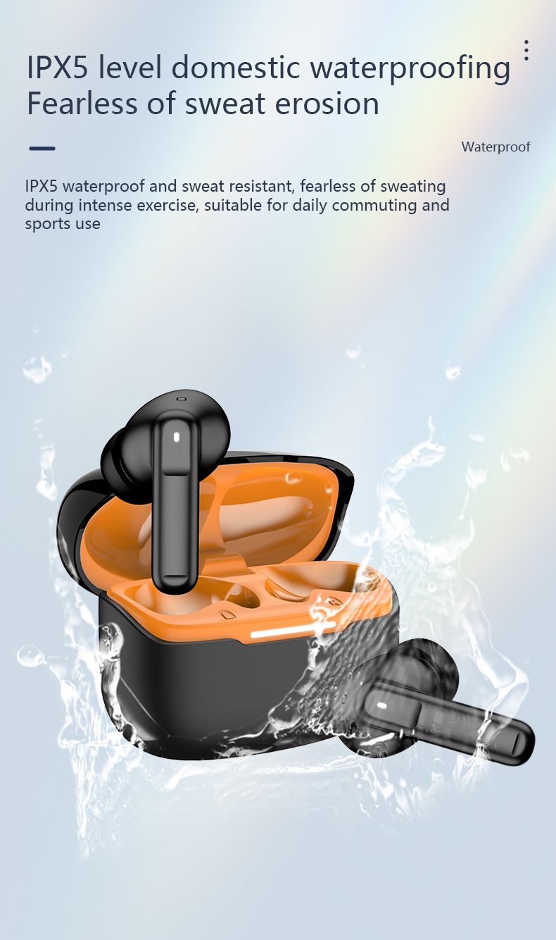 Auricolare Bluetooth wireless Six Mark Dual Mixed Feedback, riduzione del rumore, ANC + ENC, spazio di chiamata ad alta definizione, effetto sonoro TWS_voghion.com