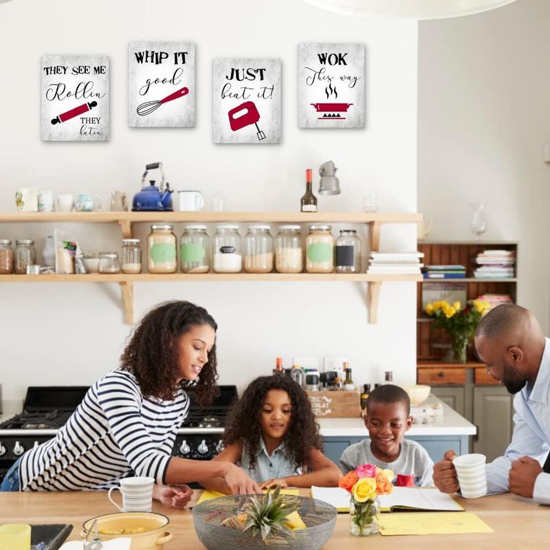 4PCS Supplies Art Canvas Poster Living Room Kitchen Home Wall Decoration_voghion.com