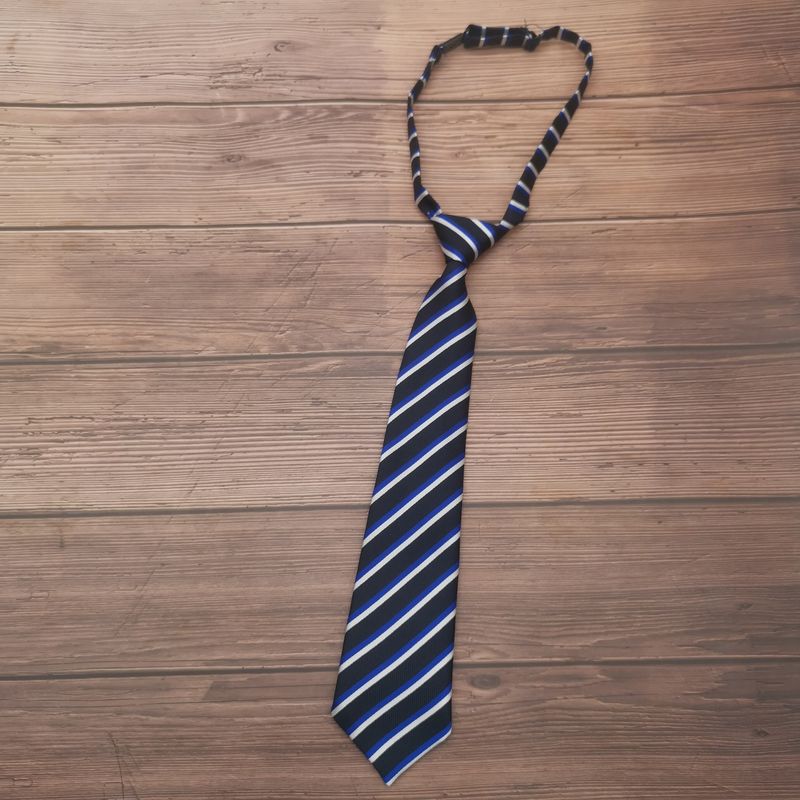 Blue And White Striped JK Small Vintage Lazy Suit Men's College Style Student No-Need-To-Tie Bow Tie Women's Decorative_voghion.com