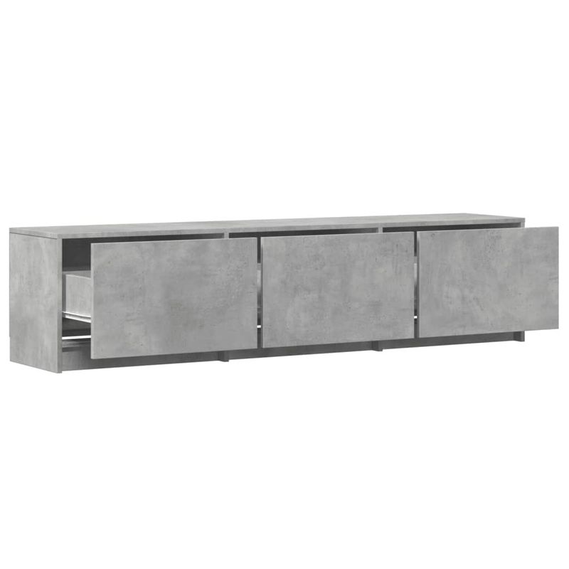 TV-Schrank mit LED-Beleuchtung Betongrau 165x34x40 cm_voghion.com