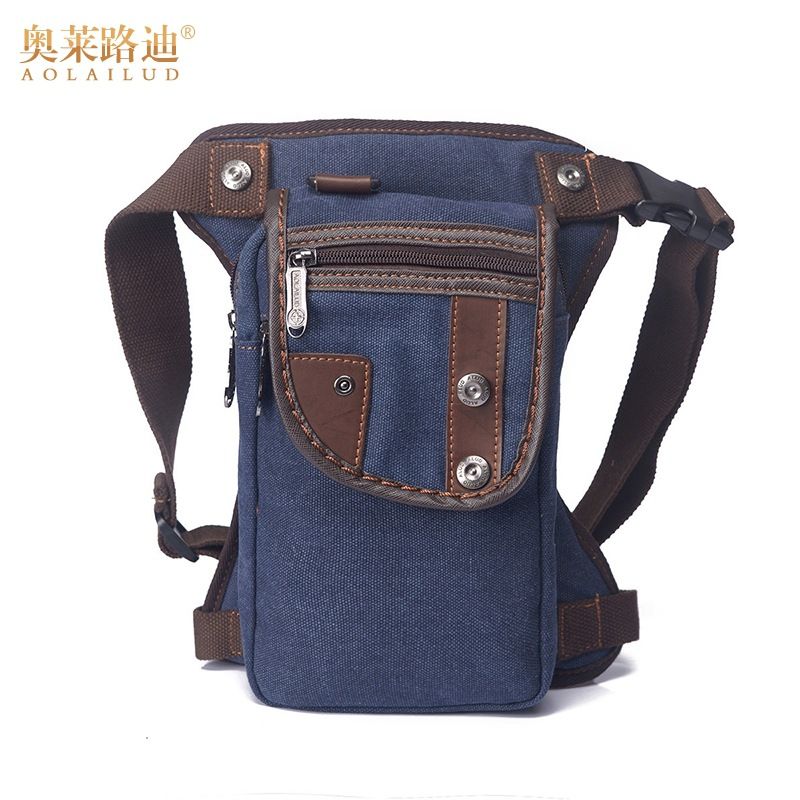 Borsa a tracolla in tela resistente all'usura con cerniera quadrata, stile casual, per uomo_voghion.com