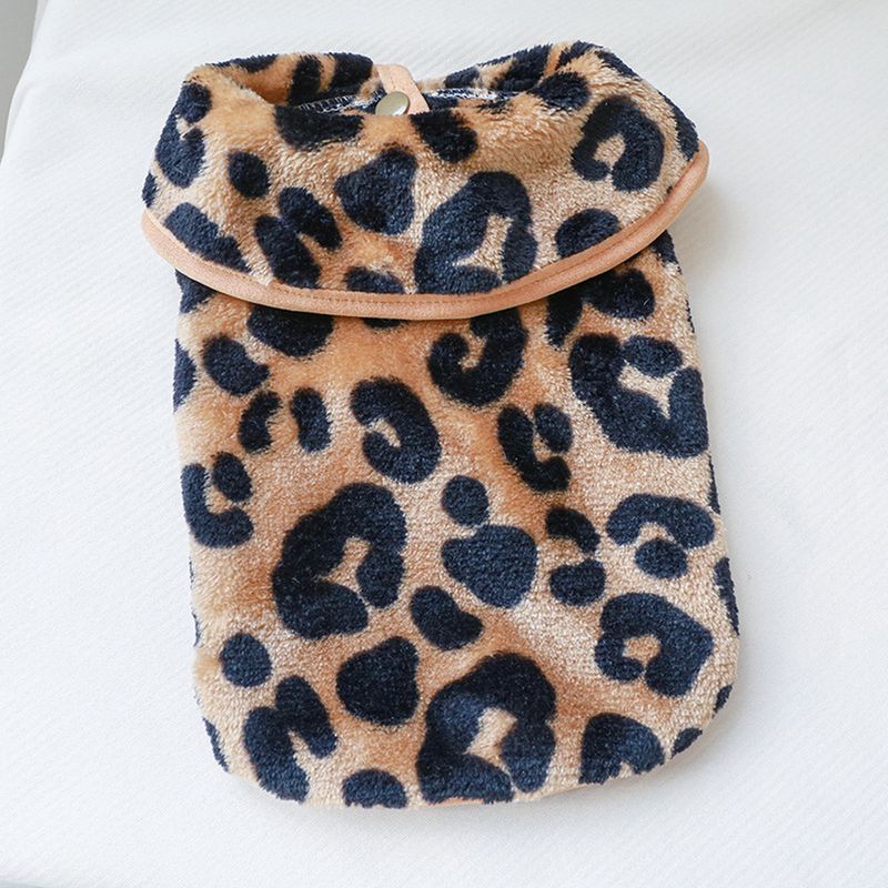 Guangying Haustier-Weste, Puppenhalsband, Leopardenmuster, ärmellos, zweibeiniger Welpen-Hunde-Pyjama-Kostüm, Heimtierbedarf_voghion.com