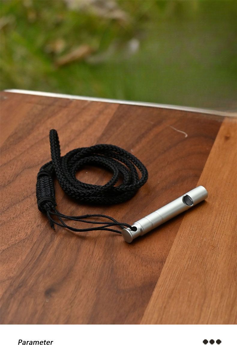 Sifflet de survie en alliage de titane, équipement de camping portable, haute fréquence, pour escalade, entraînement d'urgence, compétition_voghion.com
