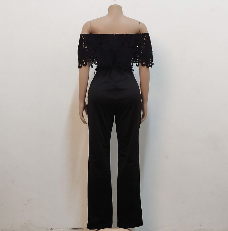 Europeisk och amerikansk sexig fashionabel enfärgad jumpsuit med tubtopp_voghion.com