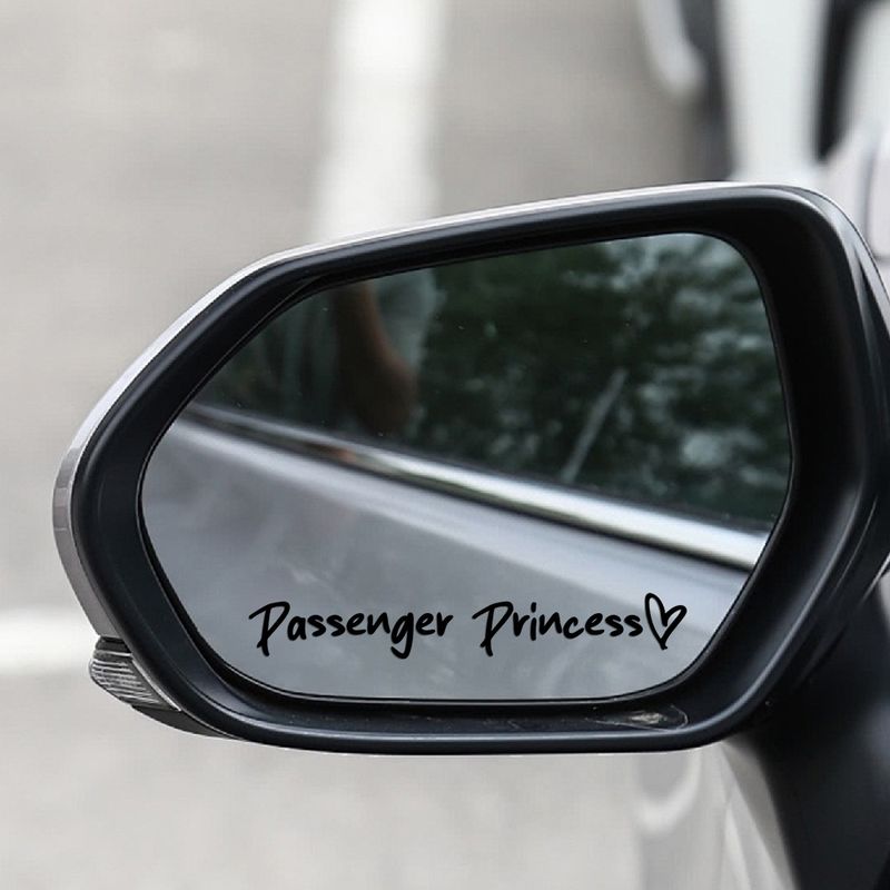 Lot de 2 autocollants créatifs pour rétroviseur de voiture Passenger Princess_voghion.com