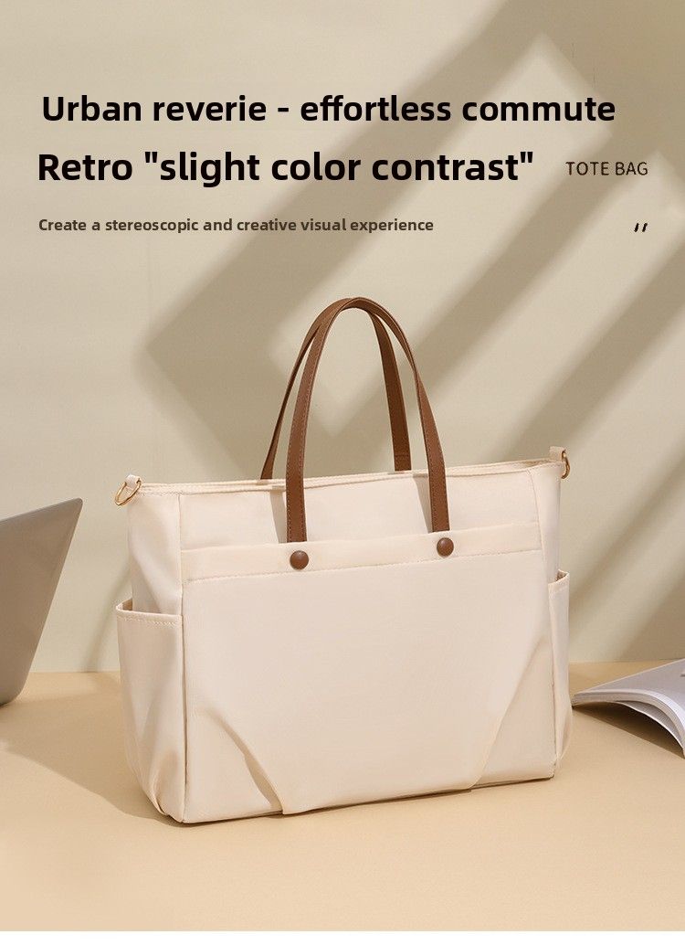 Laptop Bag Fashionable Atmosphere Portable Large Capacity Briefcase Shoulder Messenger Tote Bag_voghion.com