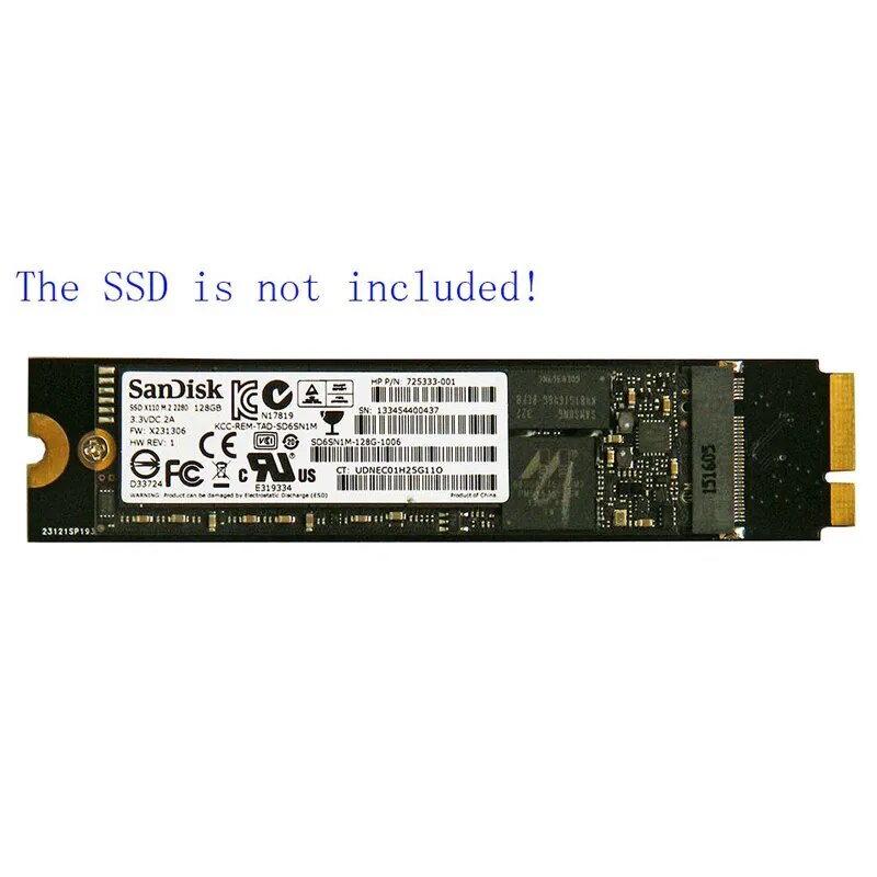 M2 Anschluss M.2 NGFF SATA SSD Konverter Adapter Raiser Riser Karte für Apple 2012 Book Air A1465 A1466 NEU_voghion.com