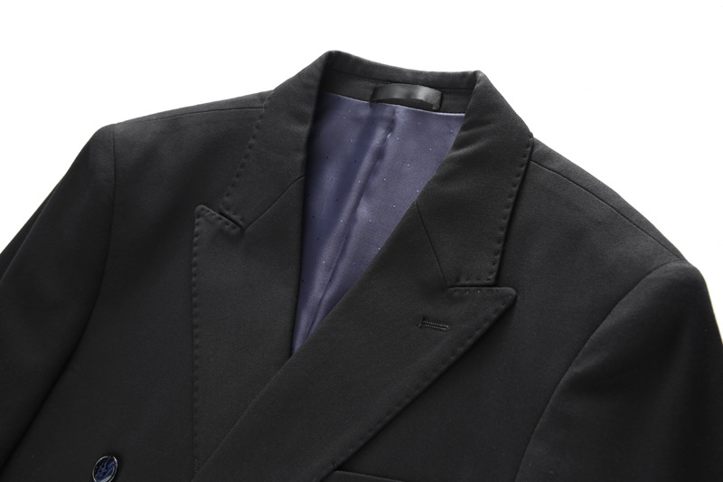 men's suit suit double-breasted solid color large size suit three-piece suit slim groom wedding dress_voghion.com