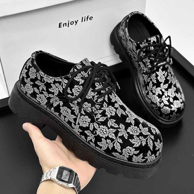 Chaussures basses décontractées en cuir pour jeunes hommes, nouvelle collection automne 2025, célébrités d'Internet_voghion.com