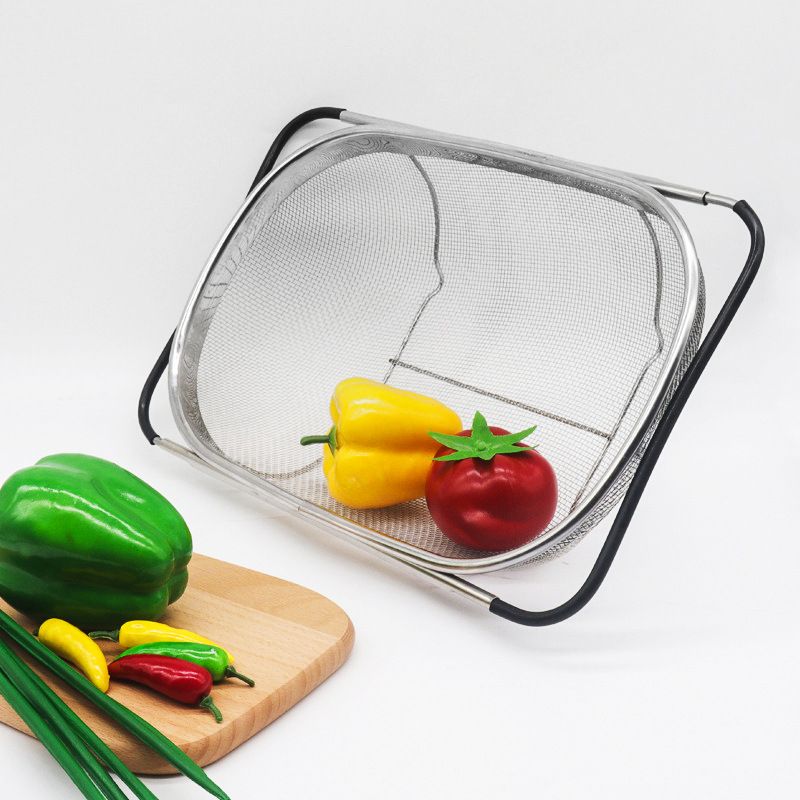 Expandable Sink Strainer, Fine Mesh Basket, Universal Fit, Rubber Handle, EU Kitchen Essential, Drain Protector_voghion.com