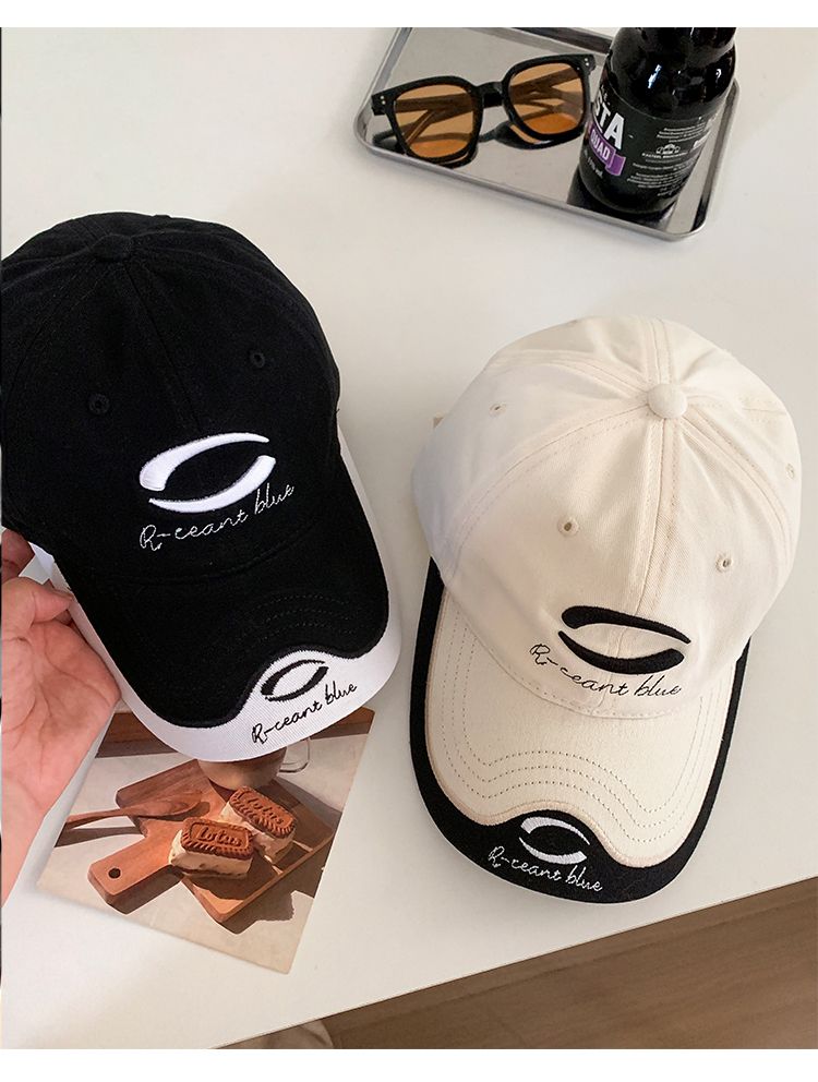 Color-Block Retro Baseball Cap Street Lovers Versatile Sunscreen Hat_voghion.com