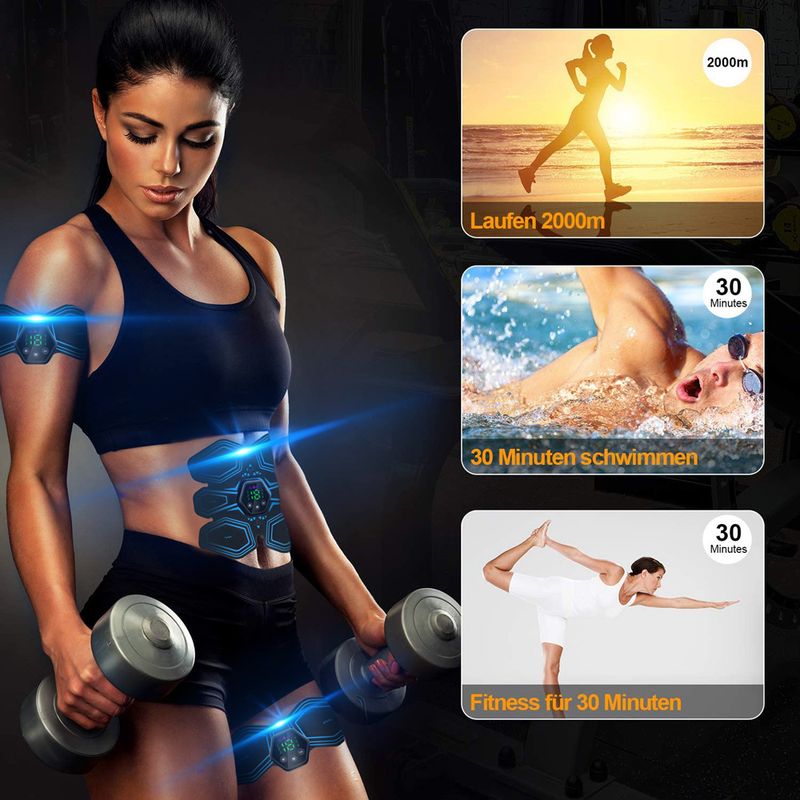 Vibrations-Fitness-Massagegerät Patch EMS Pulse Lazy Home Bauchmuskel-Patch Bauchinstrument Dünner Bauch Dünne Taille Fitness-Instrument_voghion.com