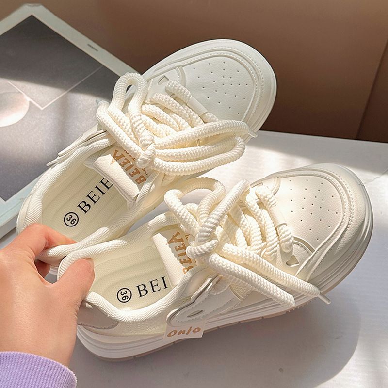 Small Niche Canvas Women In The Summer Of 2024, New Board For Height Increasing Students, Breathable White Shoes, Mesh_voghion.com