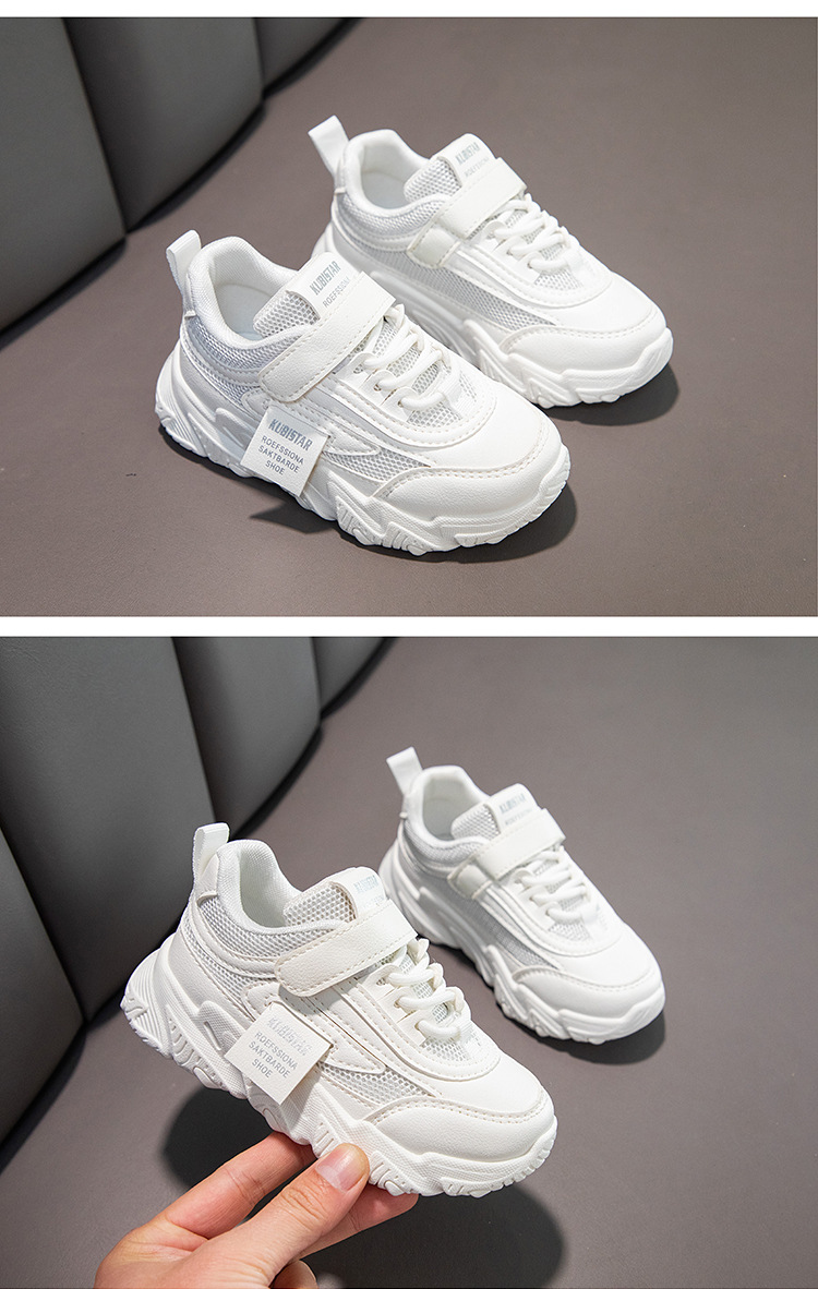 2024 frühjahr Neue kinder Sport Mädchen Casual Mesh Atmungsaktive Leichte Laufschuhe Student Kleine Weiße Schuhe_voghion.com
