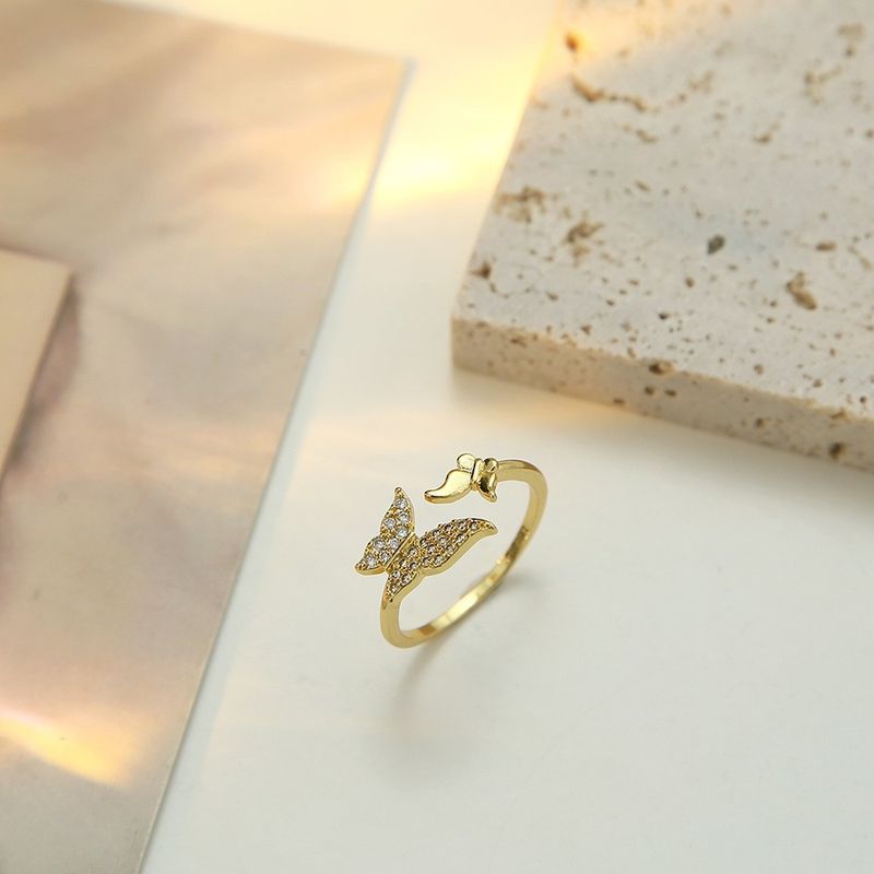 2023 New True Gold Electroplated Ring For Women With Adjustable Opening, Internet Red Ring, Handicraft, Small And Luxury_voghion.com