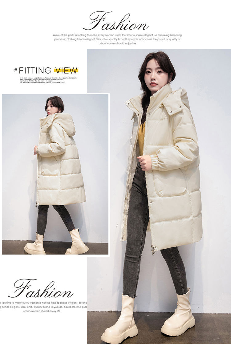 Daunenbaumwolle für Winterfrauen im Jahr 2023, neue mittellange, modische, lockere und verdickte koreanische warme Jacke_voghion.com