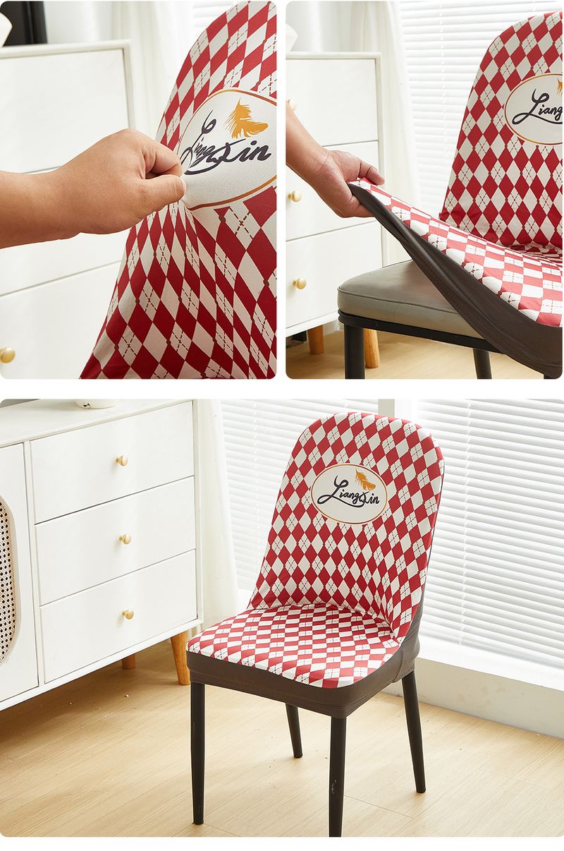 Coprisedie elasticizzati moderni – Coprisedie universali in poliestere per sedie da pranzo (antiscivolo, antipolvere, decorativi, vari colori e fantasie)_voghion.com