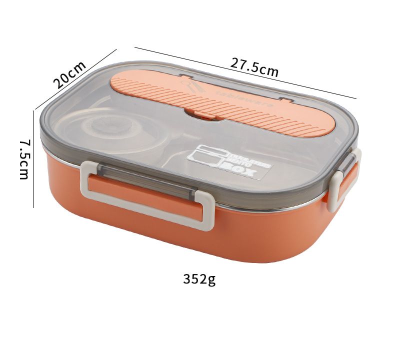 304 Stainless Steel Lunch Box With Leakproof Lid – 4/5-Compartment Bento For Adults (Insulated Eco-Friendly 1500ml With Utensils & Soup Bowl Options)_voghion.com