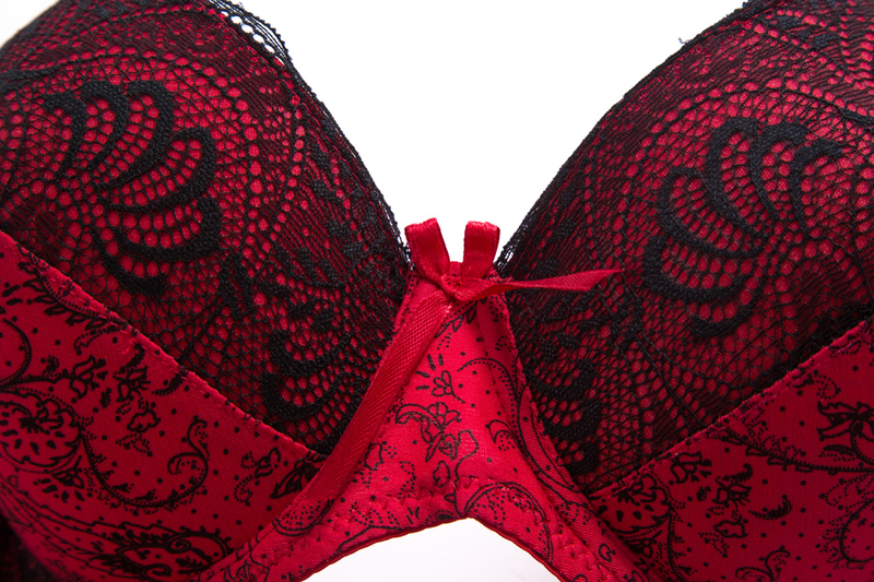Sexy String Kant Push Up Bh Set Lingerie Vrouwen Ondergoed Intimi Borduren Bloemen Zwart Wit Big Size Bh Korte_voghion.com