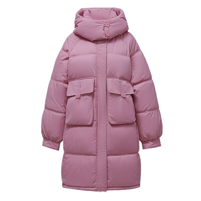 Nuovo piumino 2025 a Dongdaemun, versione coreana, ampio e lungo, lunghezza al ginocchio, giacca da pane, giacca di cotone per donna_voghion.com